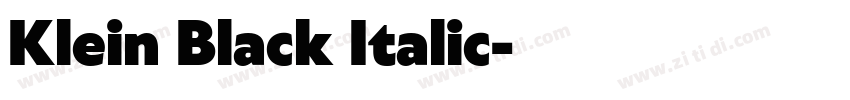 Klein Black Italic字体转换 Klein Black Italic字体转换